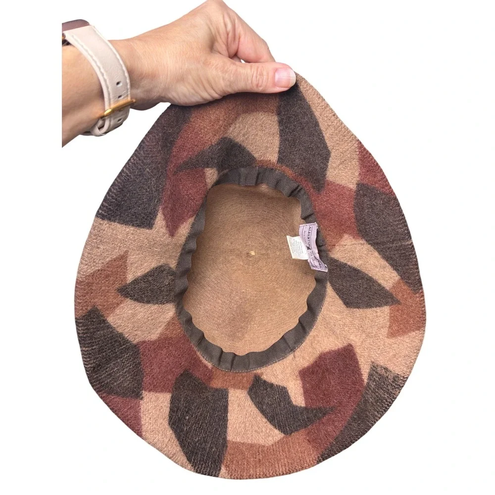 Albertus Swanepoel for Target Patchwork Wool Rabbit Hair Cloche Bucket Hat OS